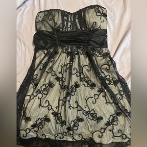 Teeze me black strapless cocktail/ homecoming dress